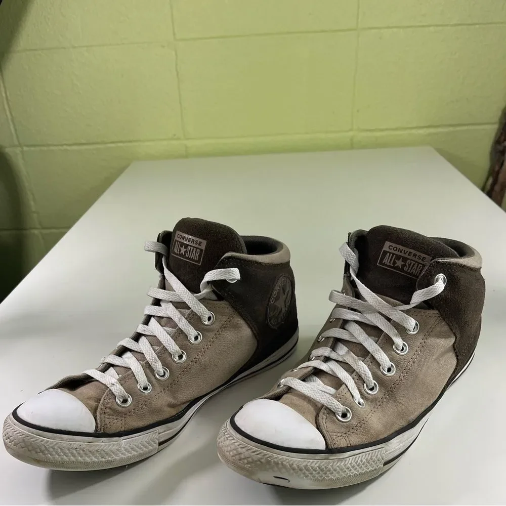Converse Men's Two-Tone Brown High-Top Sneakers